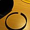 2. Using my trustworthy, cheap rotary tool, I cut 2 rings from a piece of 60 mm (outside diameter) PVC tube. A narrow one of about 6 mm (below) and a wider one of about 17 mm.